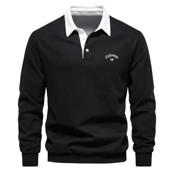 Jasper | Mens Contrast Collar Long Sleeve Polo Jumper