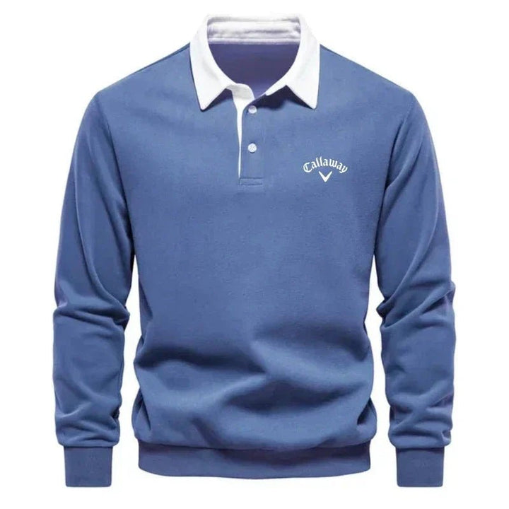 Jasper | Mens Contrast Collar Long Sleeve Polo Jumper