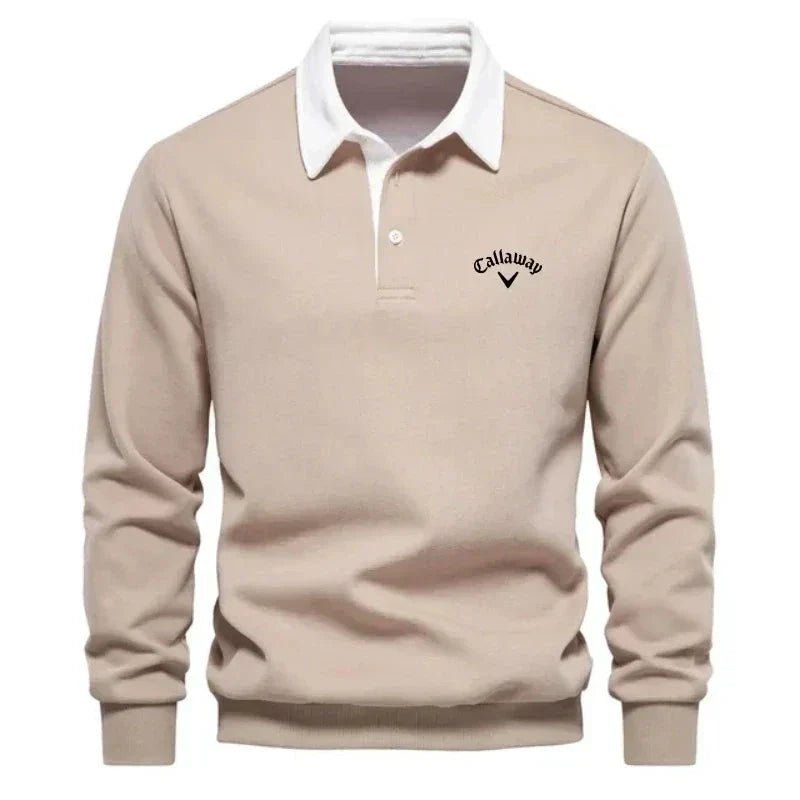 Jasper | Mens Contrast Collar Long Sleeve Polo Jumper