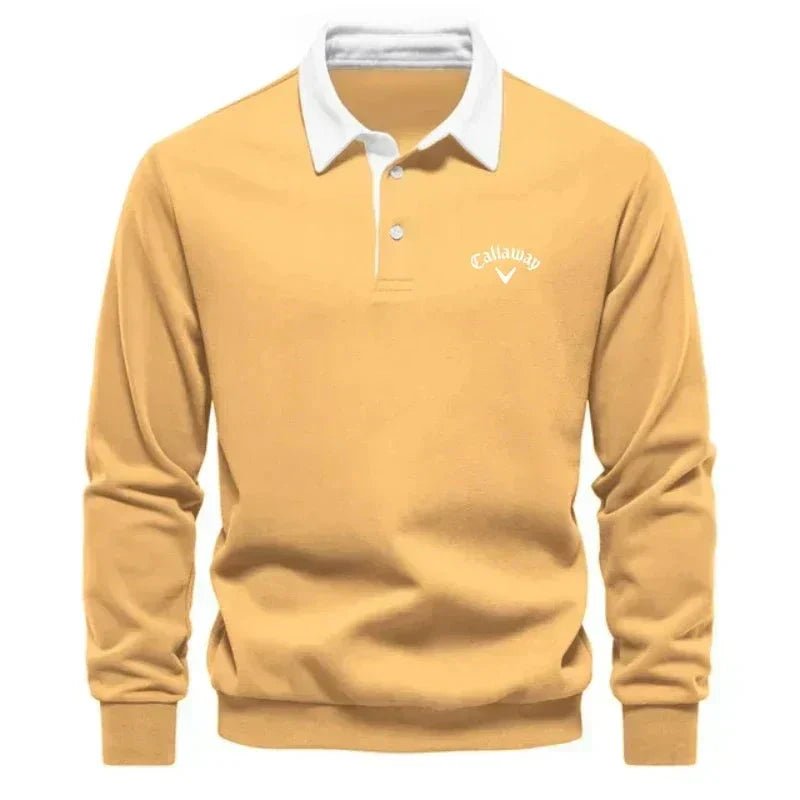 Jasper | Mens Contrast Collar Long Sleeve Polo Jumper