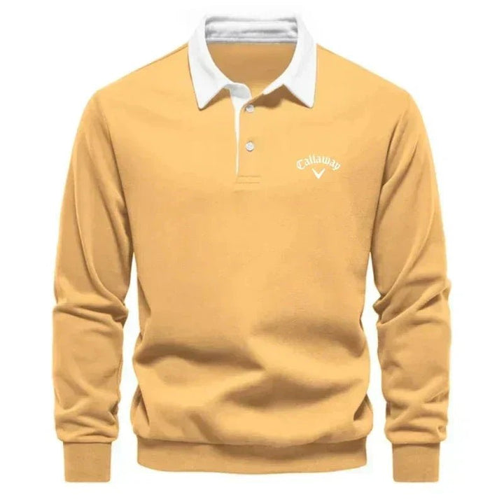 Jasper | Mens Contrast Collar Long Sleeve Polo Jumper
