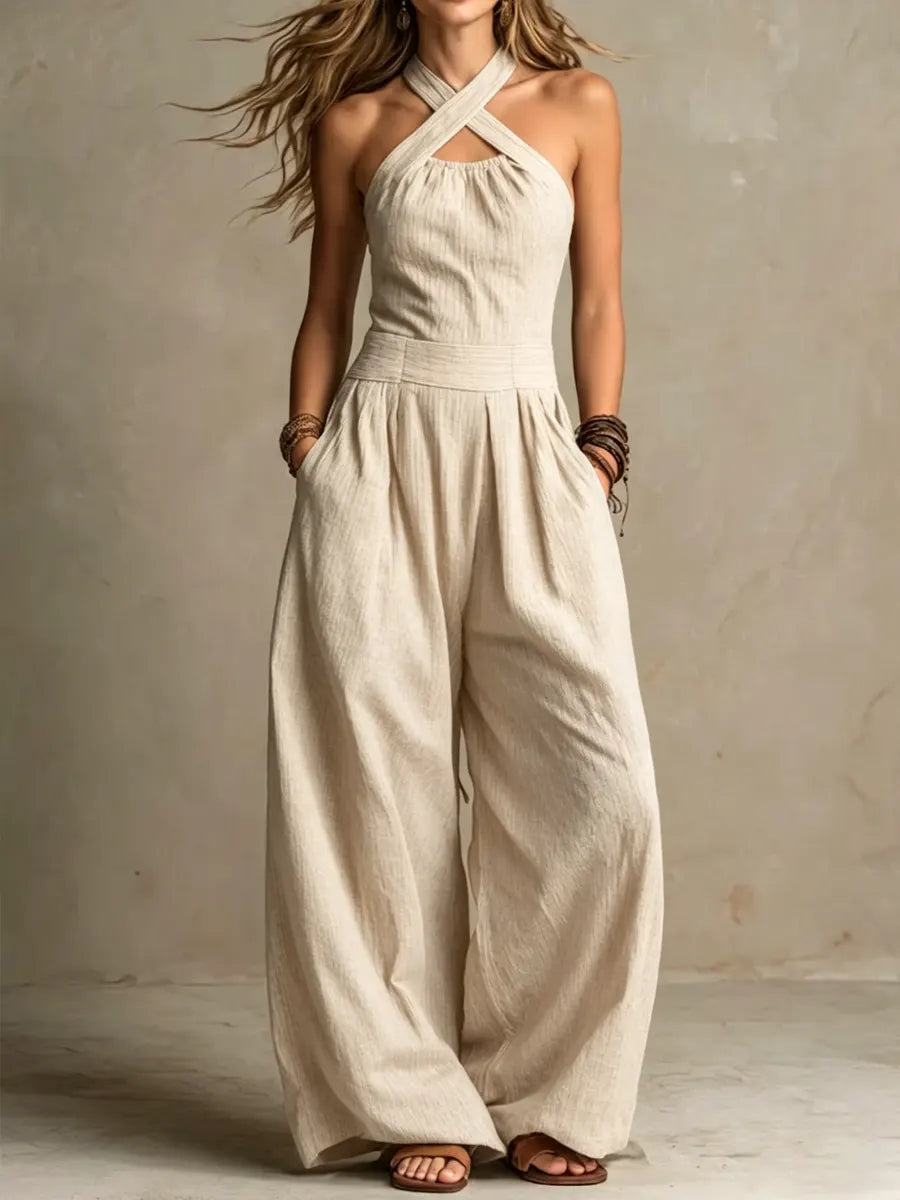 Bianca | Jumpsuit with Elegant Crossed Neckline