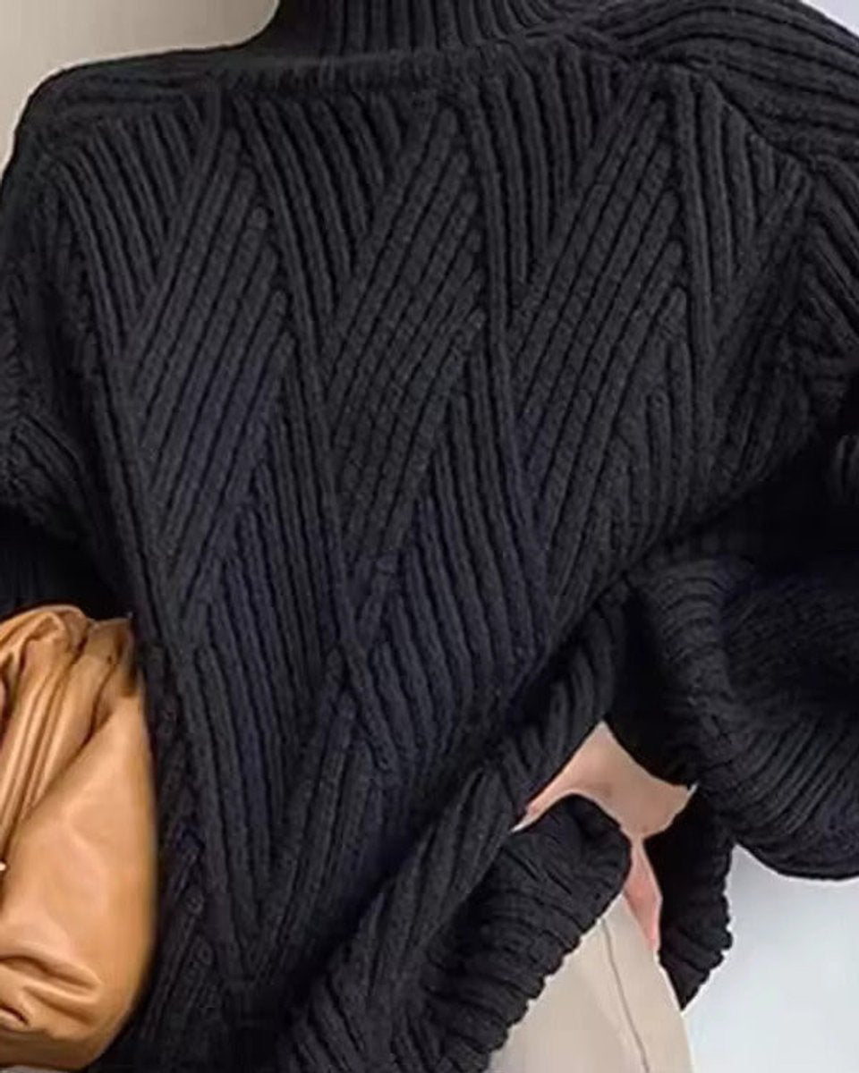 Tabitha | Cable Knit Turtleneck Jumper Oversized