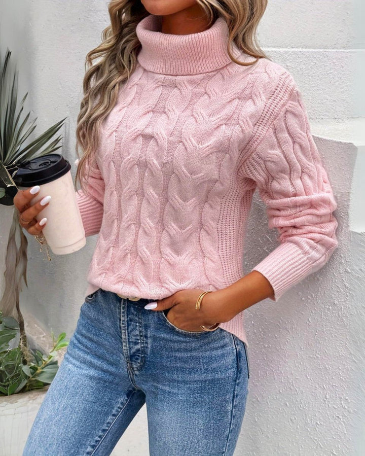 Sadie | Rollneck Cable Turtleneck Jumper Pullover