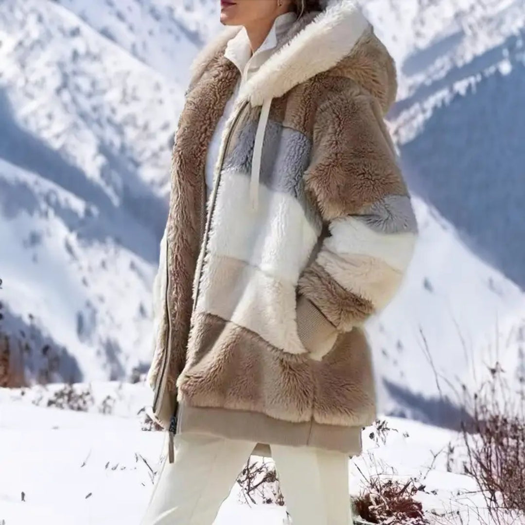 Charlotte | Cosy Patchwork Zip Up Fur