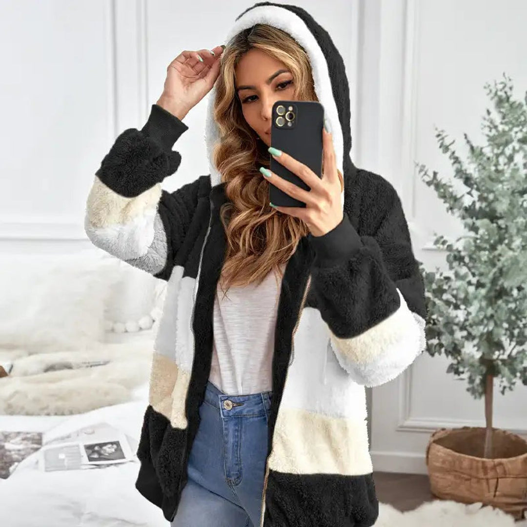Charlotte | Cosy Patchwork Zip Up Fur