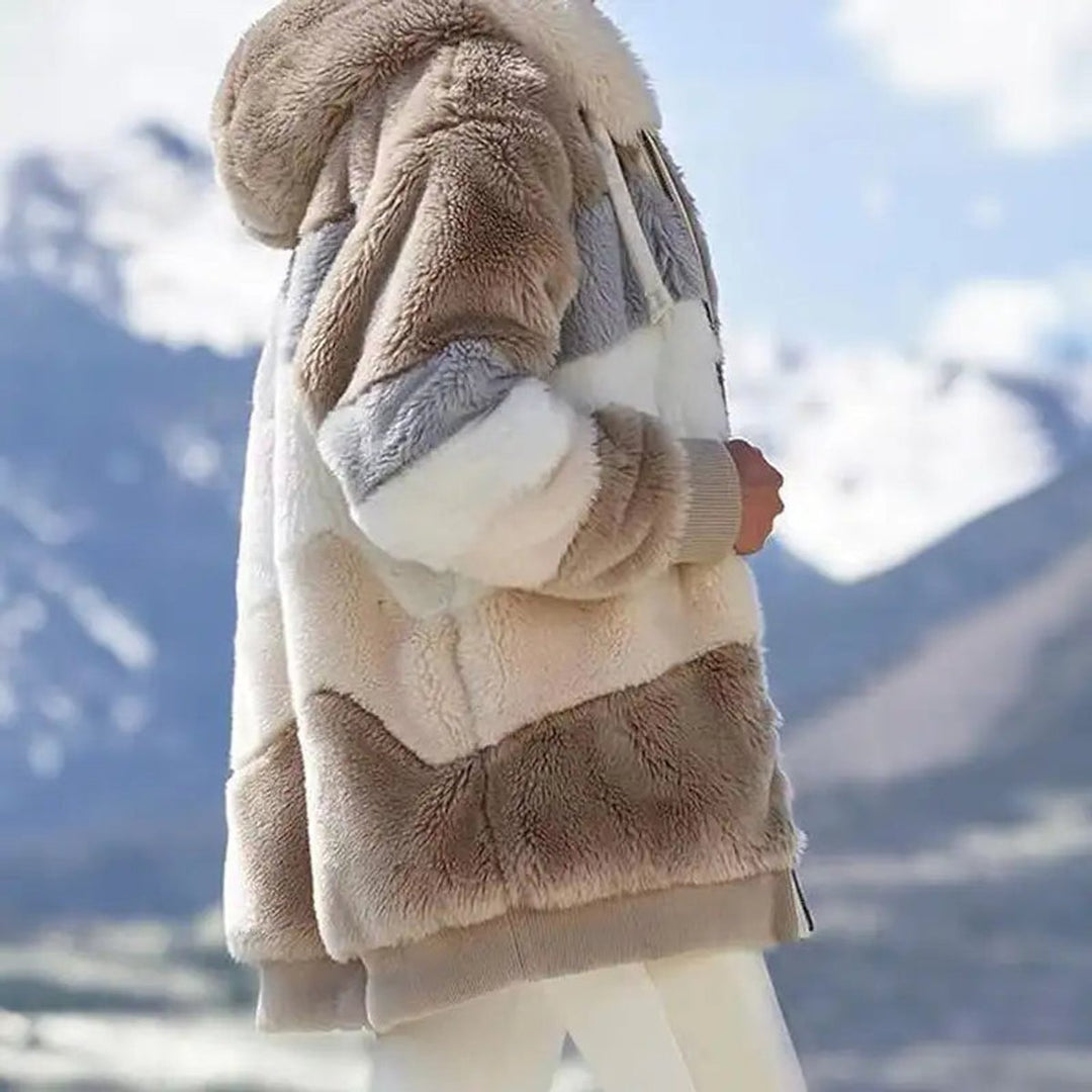 Charlotte | Cosy Patchwork Zip Up Fur