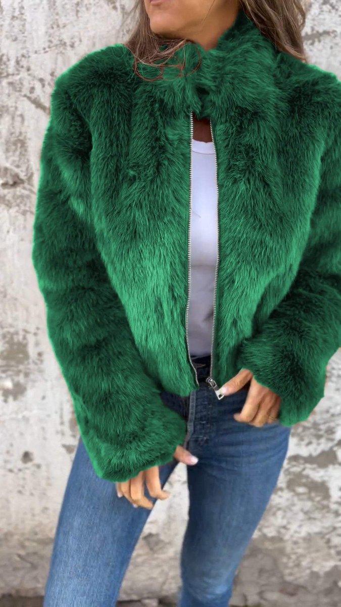 Beatrice | Cropped Open Front Faux Coat
