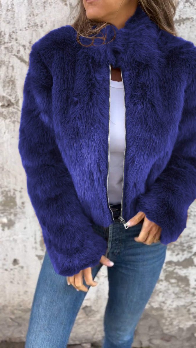 Beatrice | Cropped Open Front Faux Coat