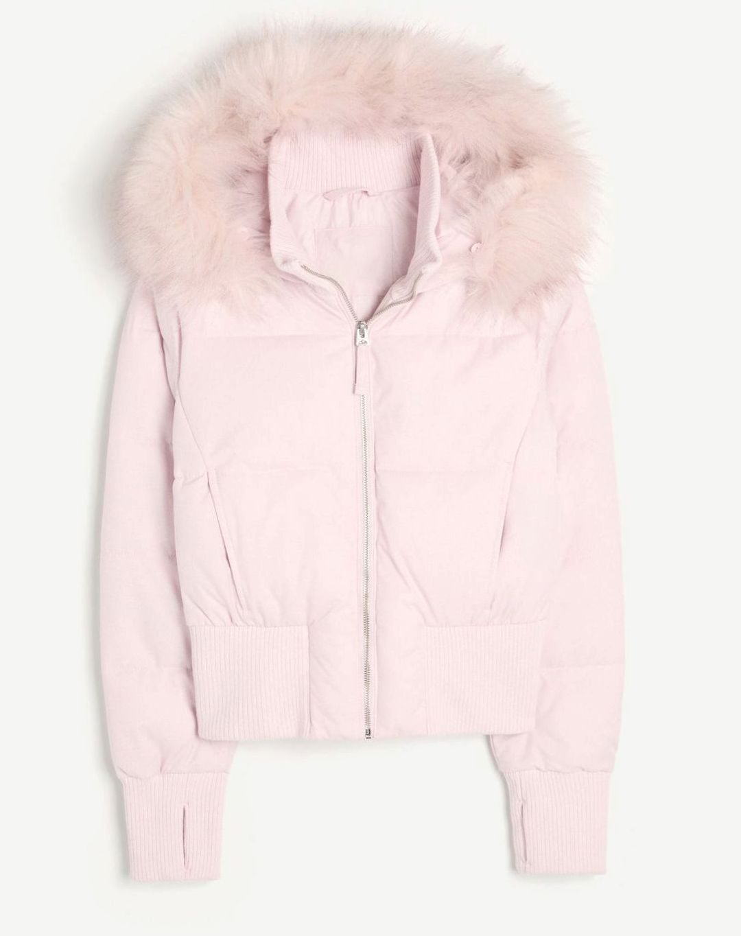 Daphne | Cropped Faux Fur Puffer Jacket