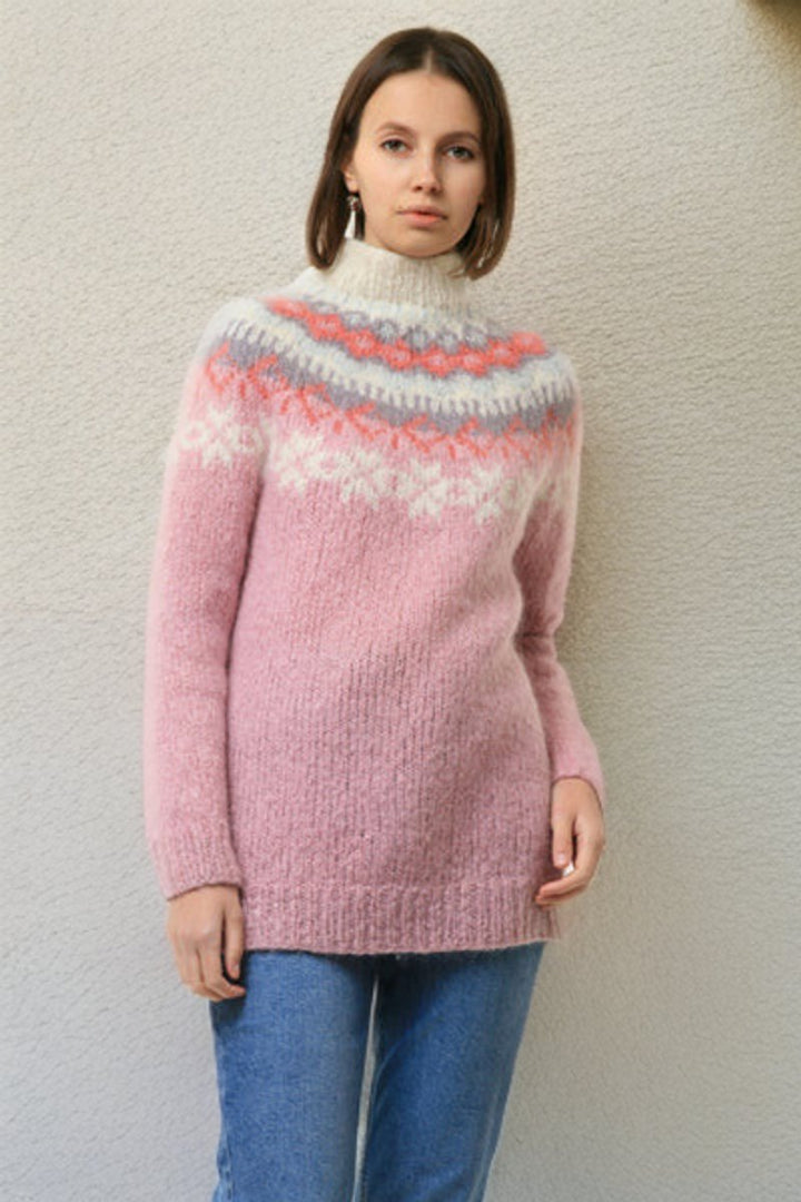 Rhiannon | Fluffy Fair Isle Turtleneck Jumper