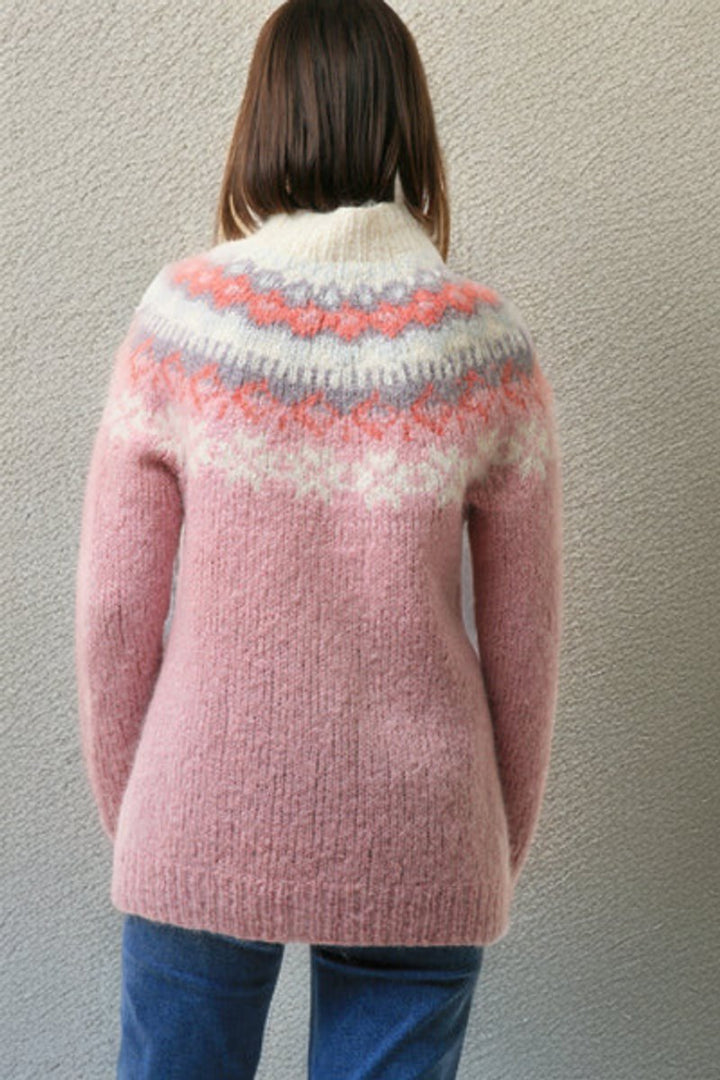 Rhiannon | Fluffy Fair Isle Turtleneck Jumper