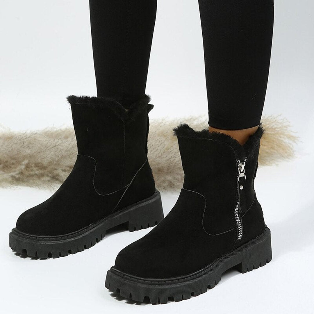 Alice | Faux Suede Fur Lined Boots
