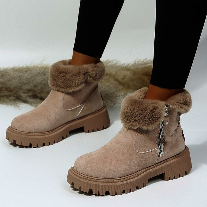 Alice | Faux Suede Fur Lined Boots