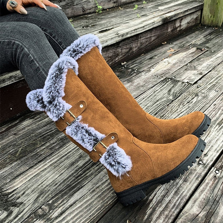Poppy | Fur-Trim Knee High Boots