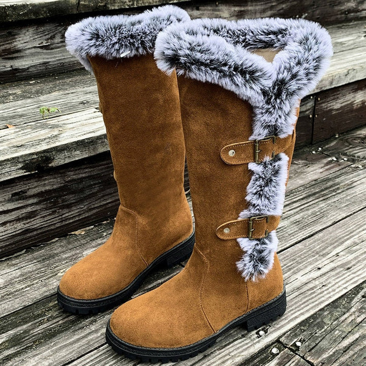 Poppy | Fur-Trim Knee High Boots