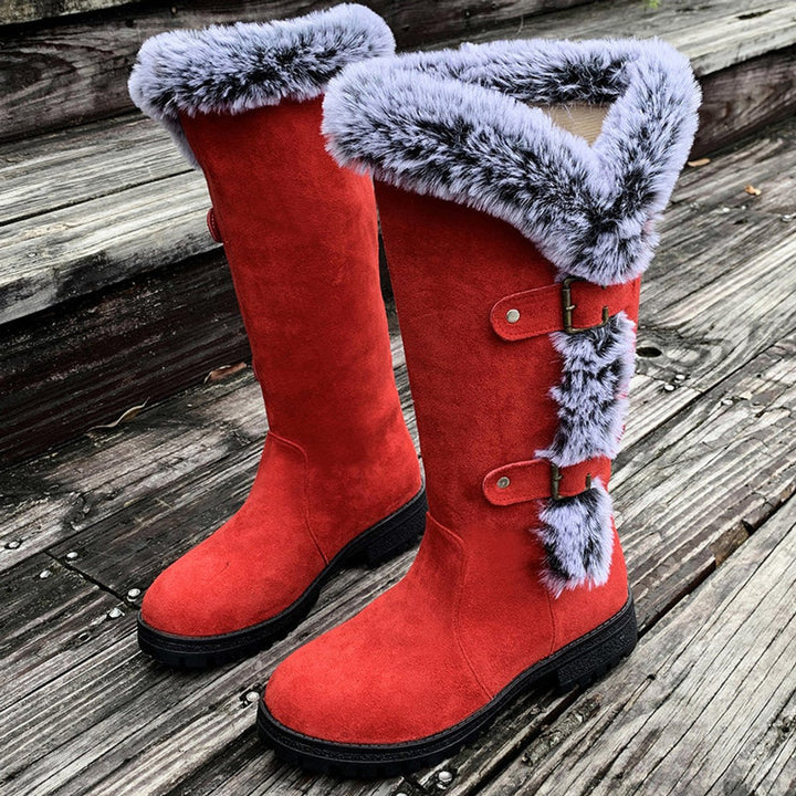 Poppy | Fur-Trim Knee High Boots