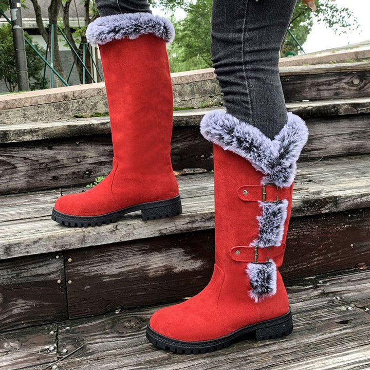 Poppy | Fur-Trim Knee High Boots