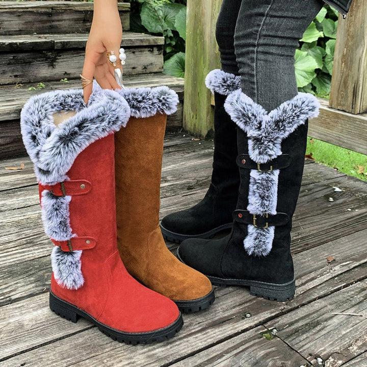 Poppy | Fur-Trim Knee High Boots