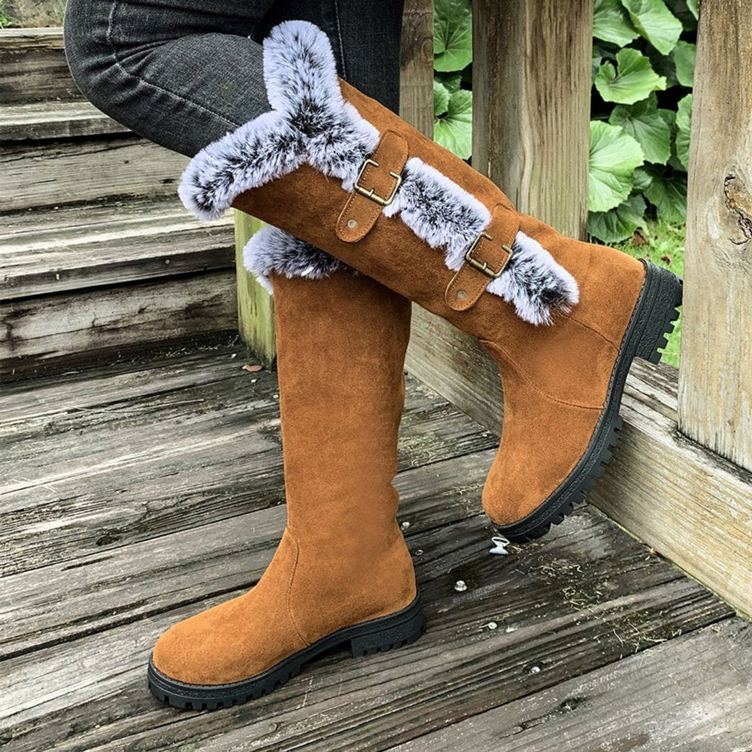 Poppy | Fur-Trim Knee High Boots
