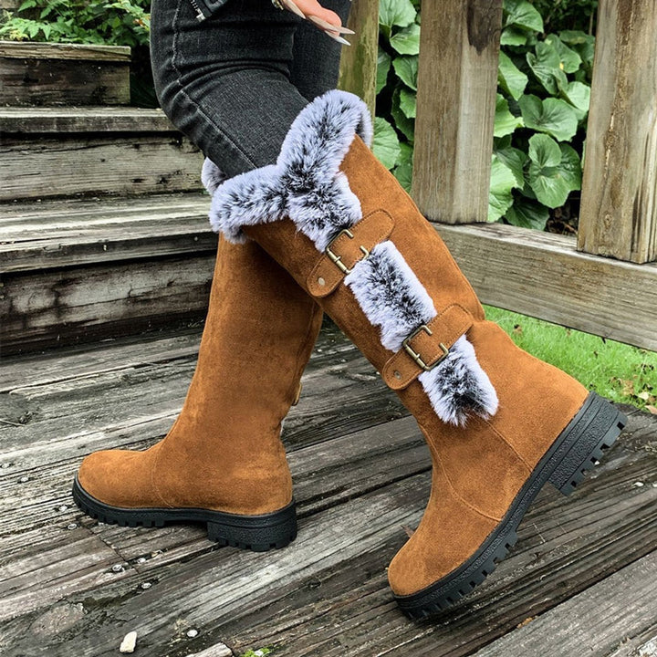 Poppy | Fur-Trim Knee High Boots