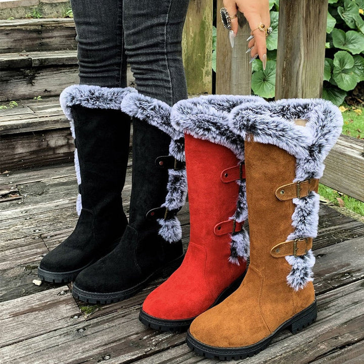 Poppy | Fur-Trim Knee High Boots