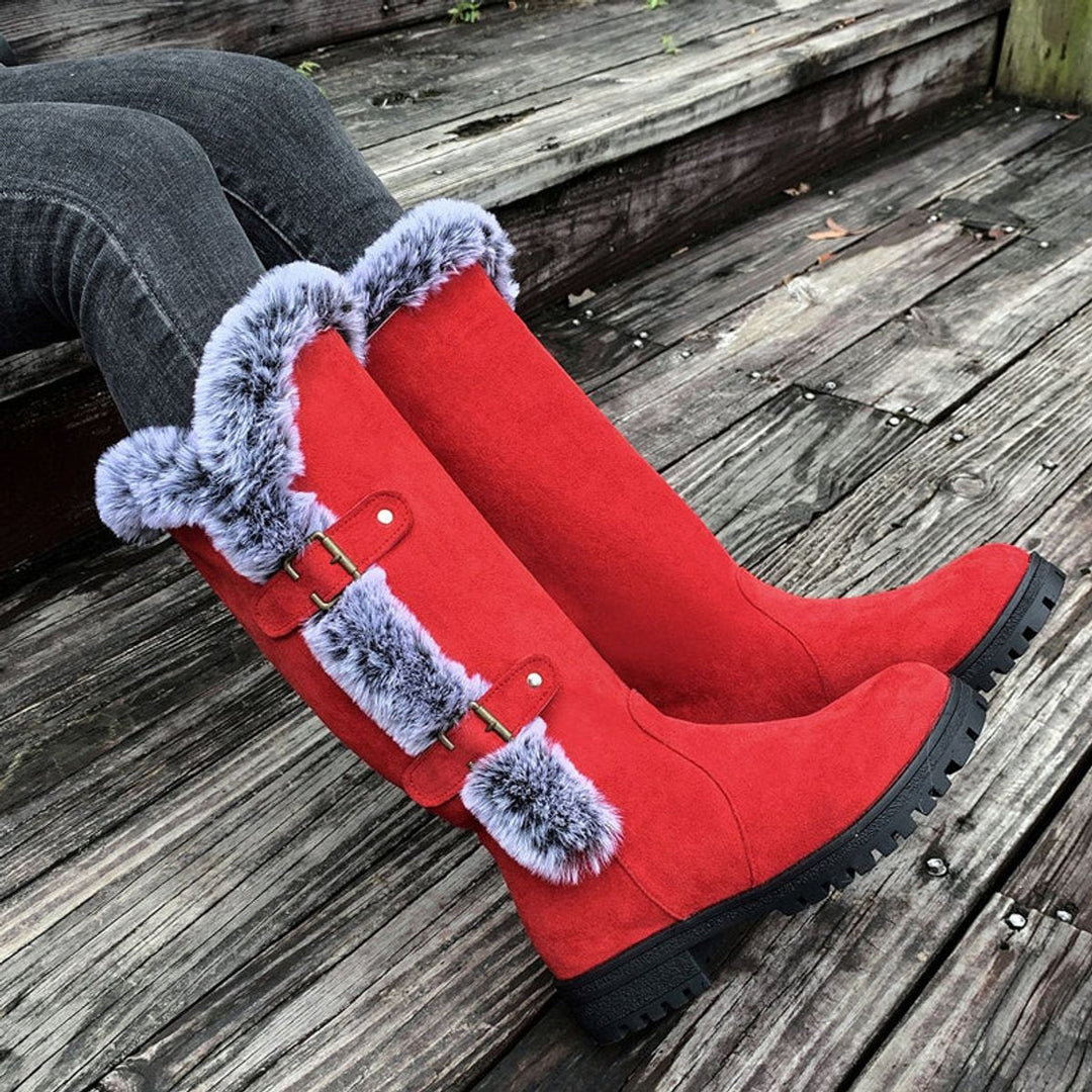 Poppy | Fur-Trim Knee High Boots
