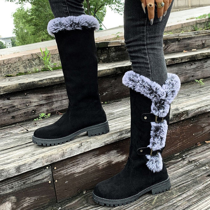 Poppy | Fur-Trim Knee High Boots