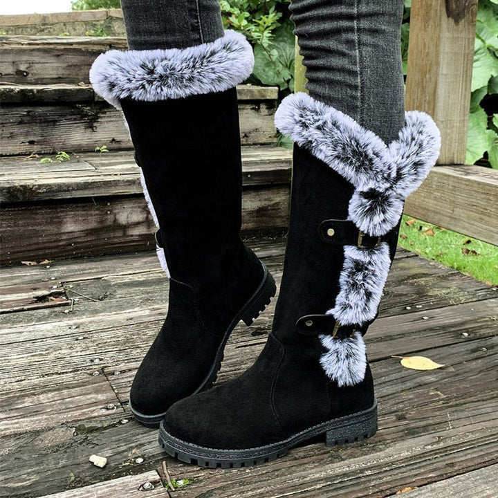 Poppy | Fur-Trim Knee High Boots