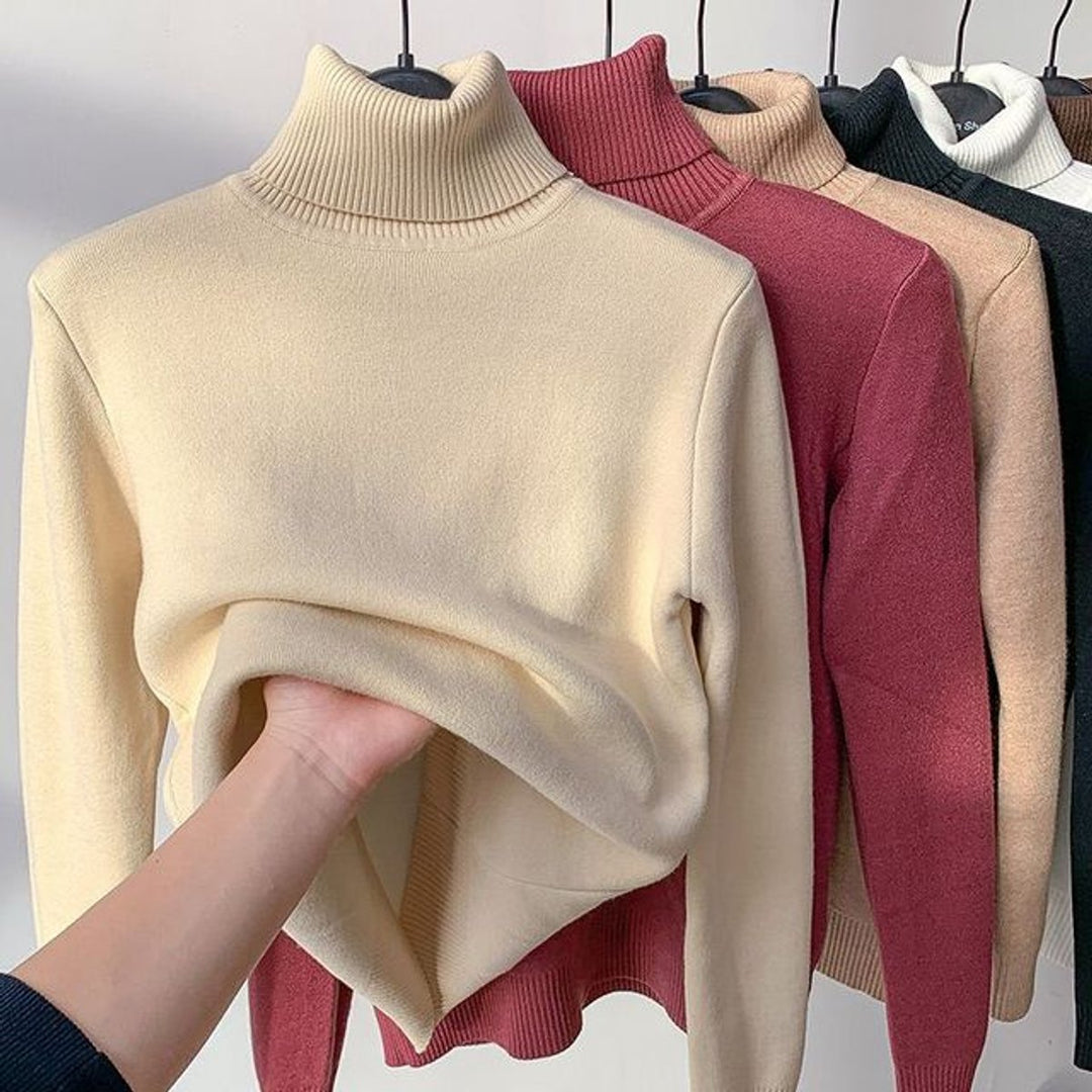 Jemima | Fleece Lined Turtleneck Jumper Warm