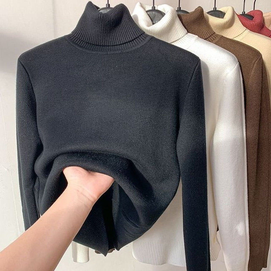 Jemima | Fleece Lined Turtleneck Jumper Warm
