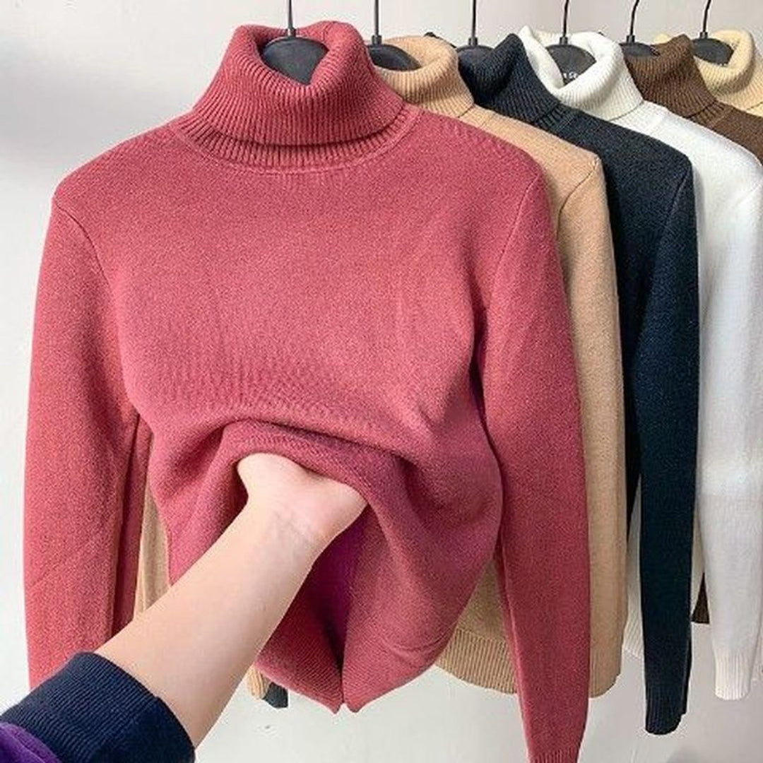Jemima | Fleece Lined Turtleneck Jumper Warm