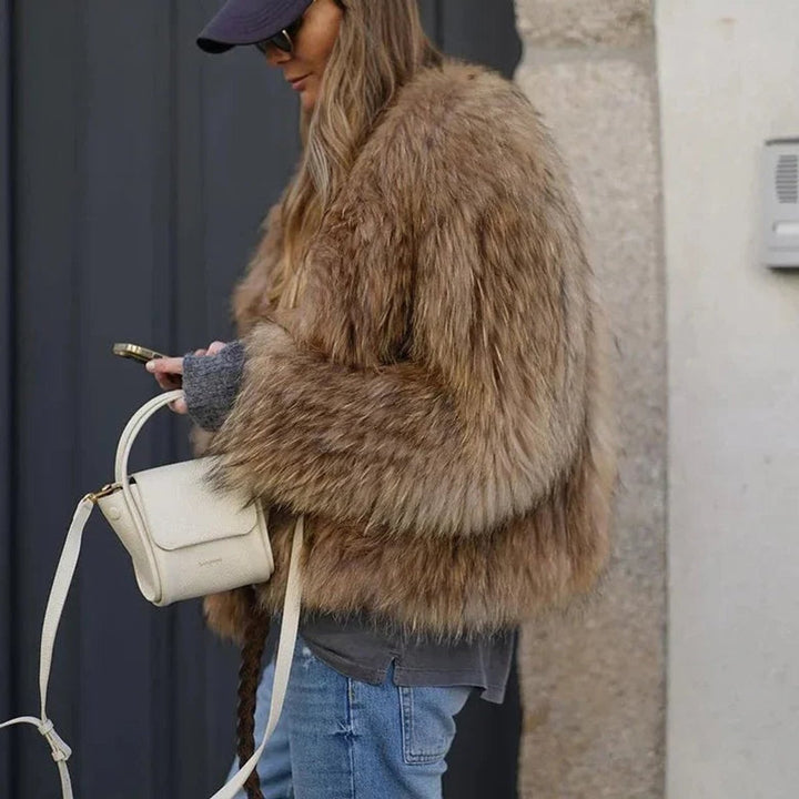 Hazel | Fluffy Short Cropped Faux Jacket