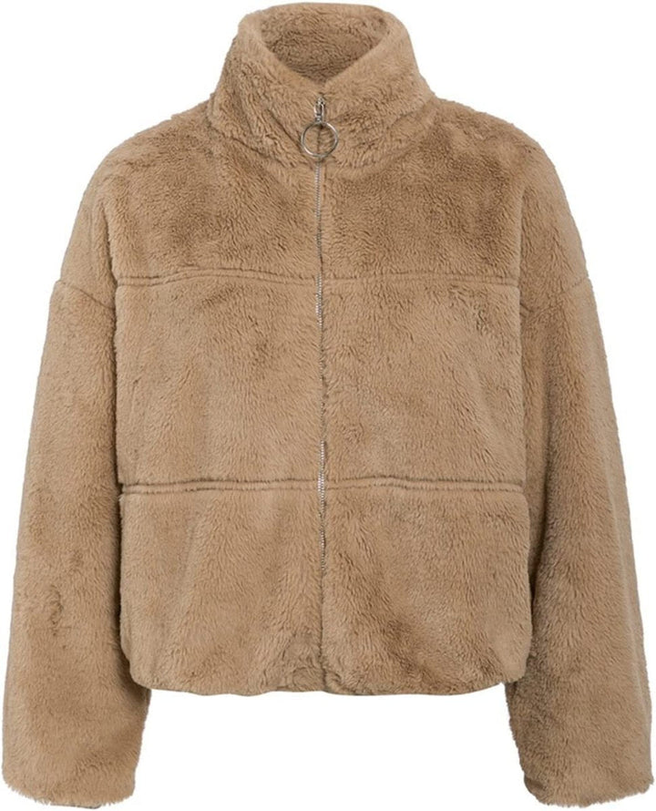 Nora | Fluffy Zip Up Short Coat