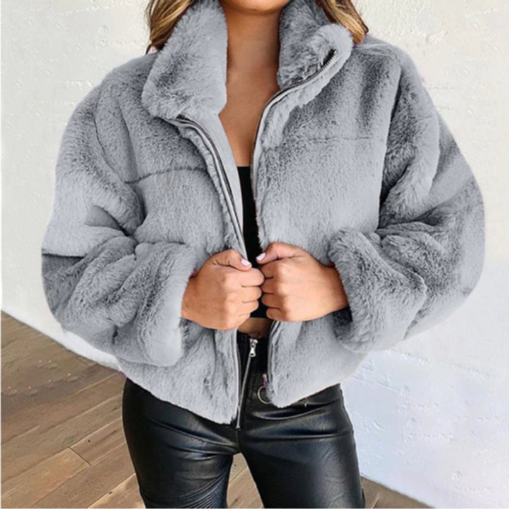 Nora | Fluffy Zip Up Short Coat