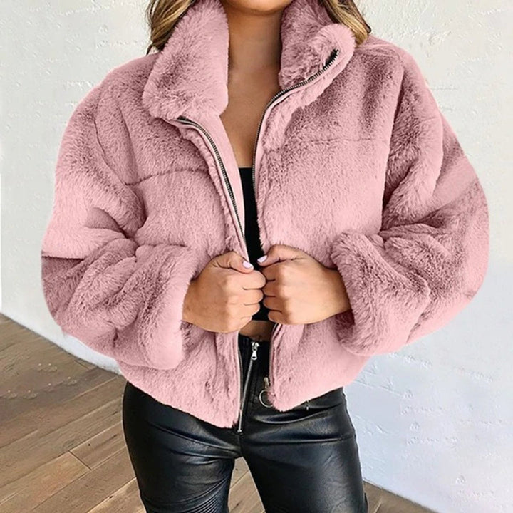 Nora | Fluffy Zip Up Short Coat