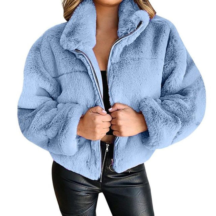Nora | Fluffy Zip Up Short Coat