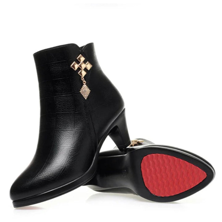 Freya | Fur Lined Block Heel Boots