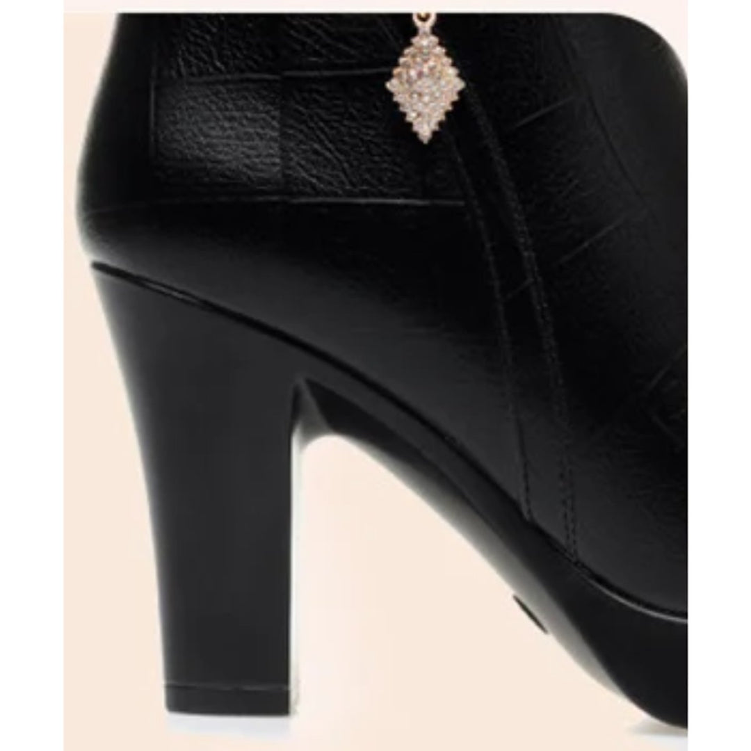 Freya | Fur Lined Block Heel Boots
