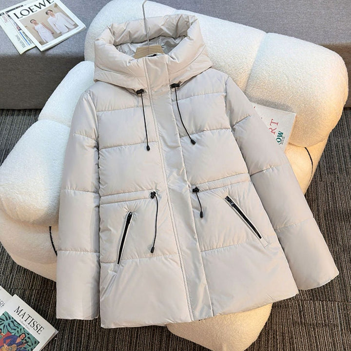 Ione | Short Drawstring Hooded Puffer Jacket