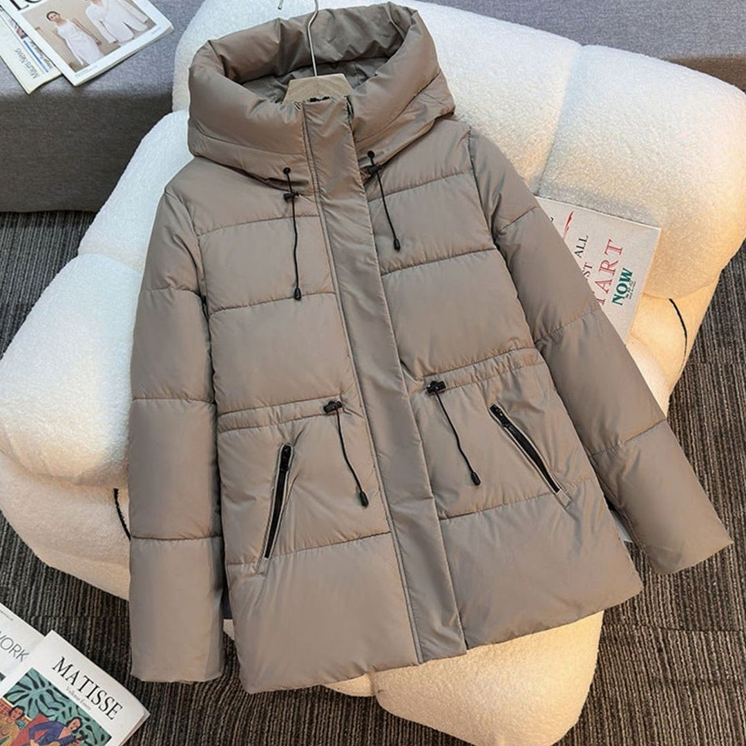 Ione | Short Drawstring Hooded Puffer Jacket