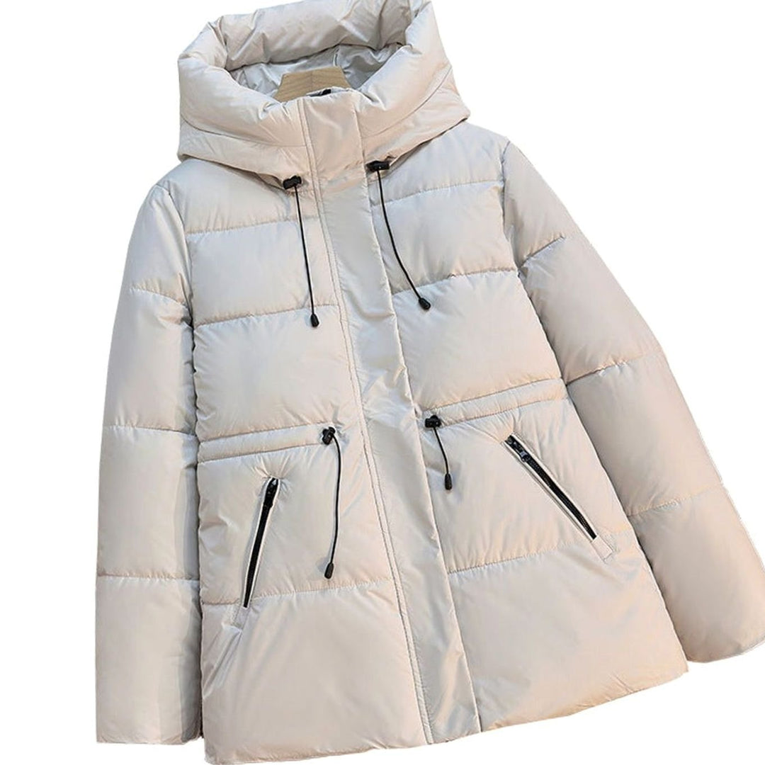 Ione | Short Drawstring Hooded Puffer Jacket