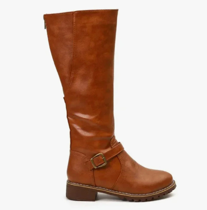 Agnes | Strap Knee High Boots