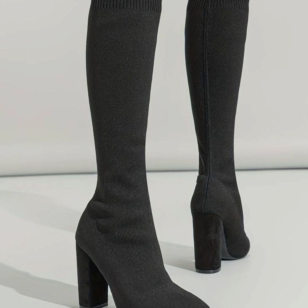 Iris | Knitted Knee High Boots