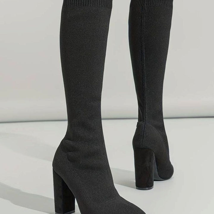 Iris | Knitted Knee High Boots