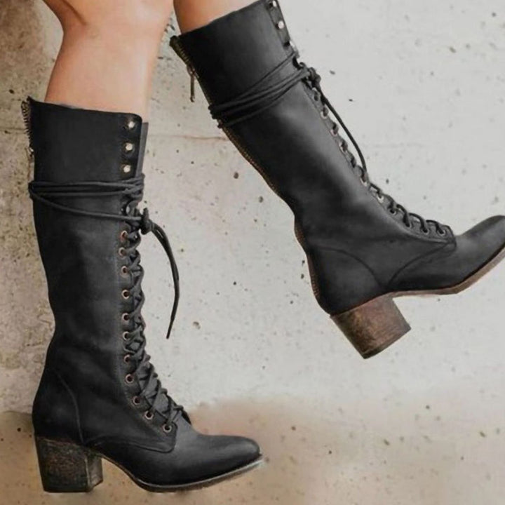 Daisy | Lace-Up Knee High Boots