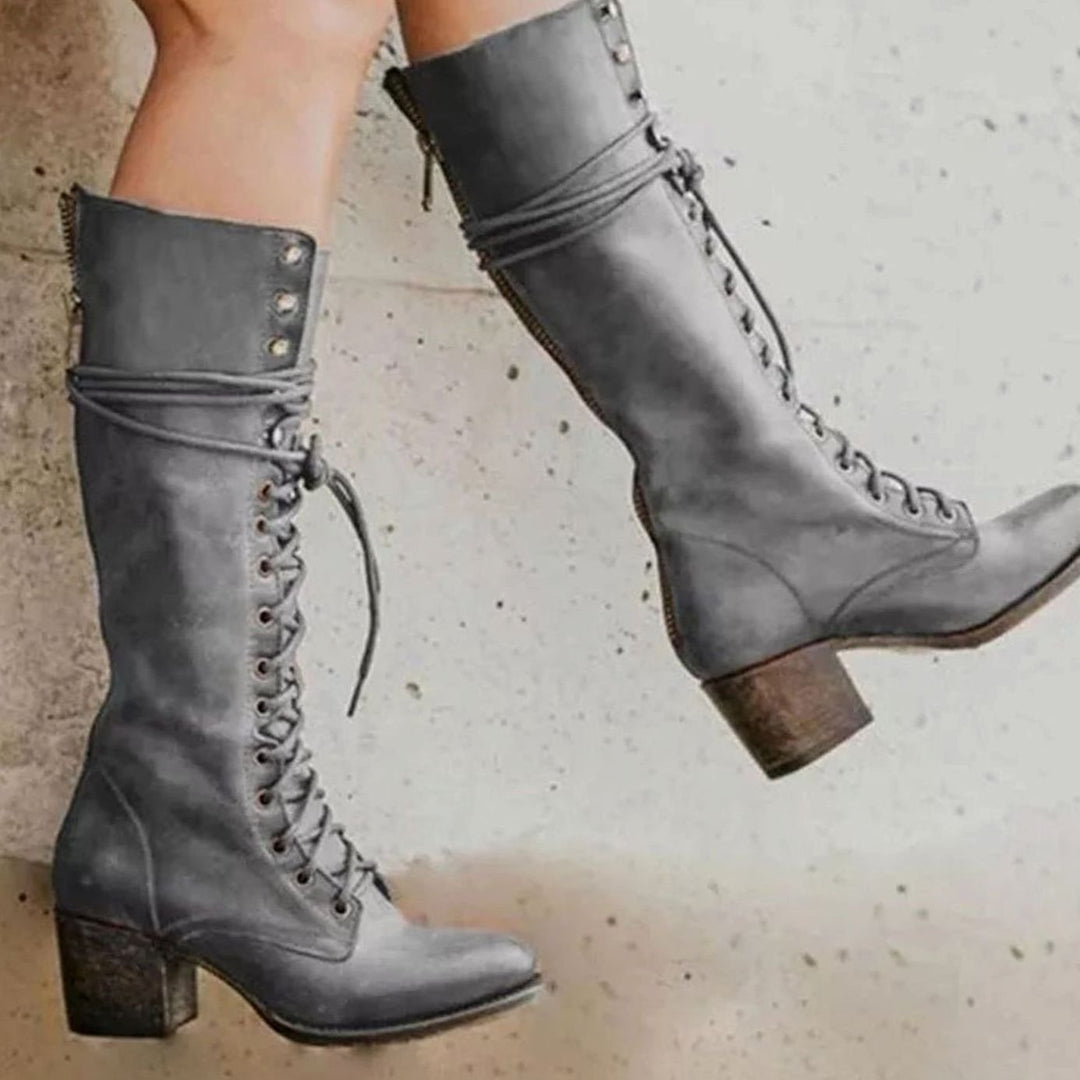 Daisy | Lace-Up Knee High Boots