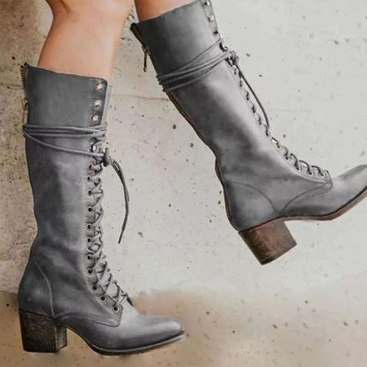 Daisy | Lace-Up Knee High Boots