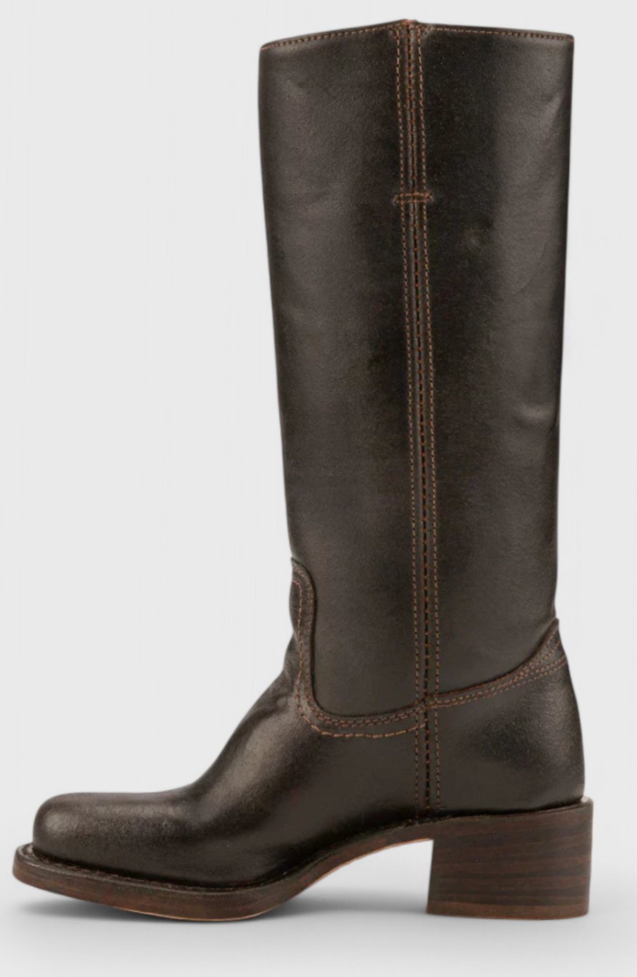 Elsie | Stacked Heel Knee Boots
