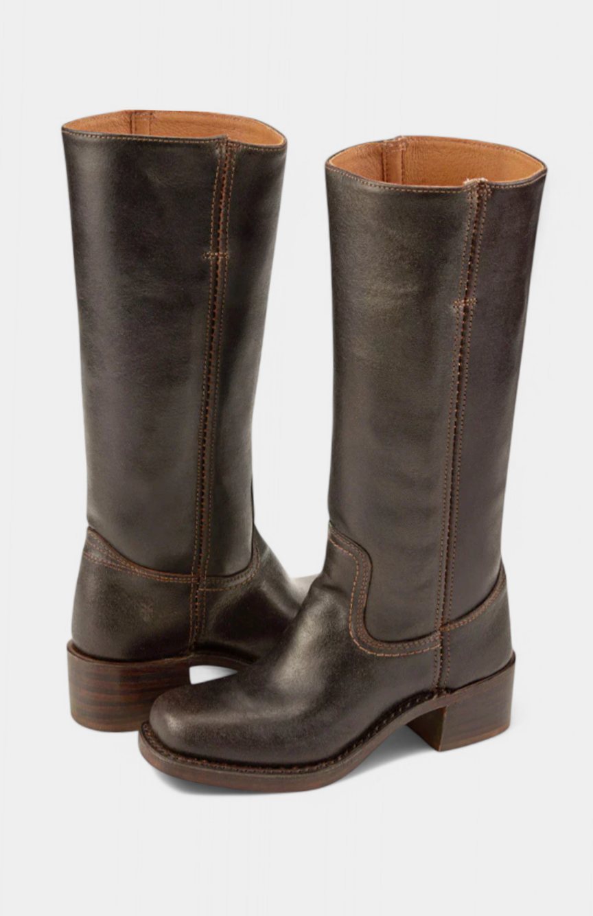Elsie | Stacked Heel Knee Boots